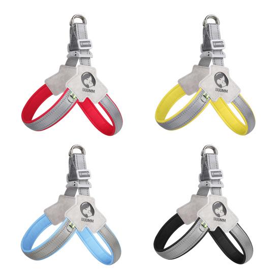 Светоотражающая шлейка для собак. Удобный и регулируемый нагрудный ремень для домашних животных для безопасного активного отдыха. Ежедневное использование. Прочный дышащий дизайн.