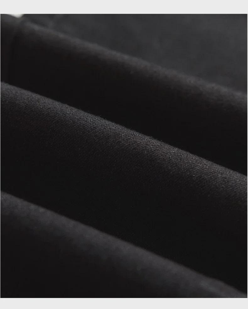 Женские черные эластичные узкие джинсы с высокой талией - Осень/Зима в корейском стиле