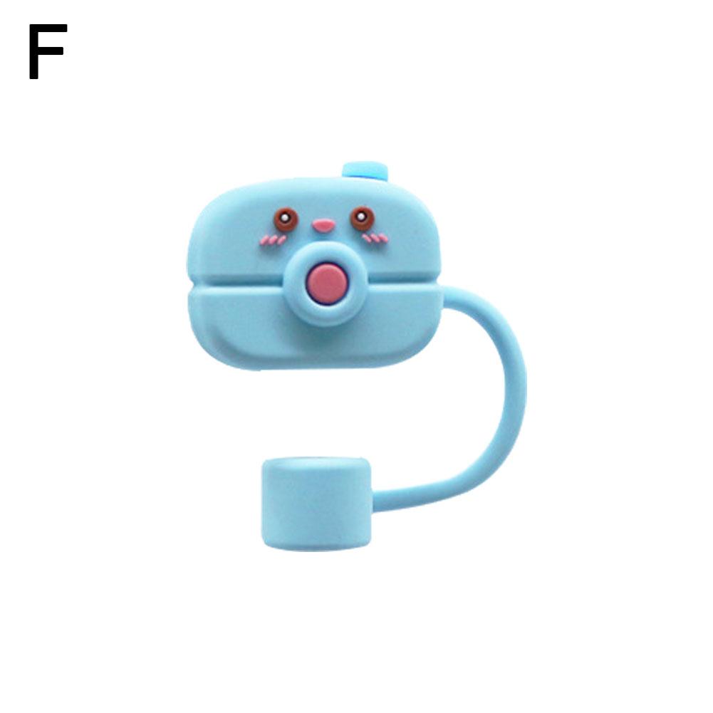 Cute Straw Covers Cap For Cup Compatible Silicone Reusable Straw Tips 10mm For Drinking Straw Topper Decoration