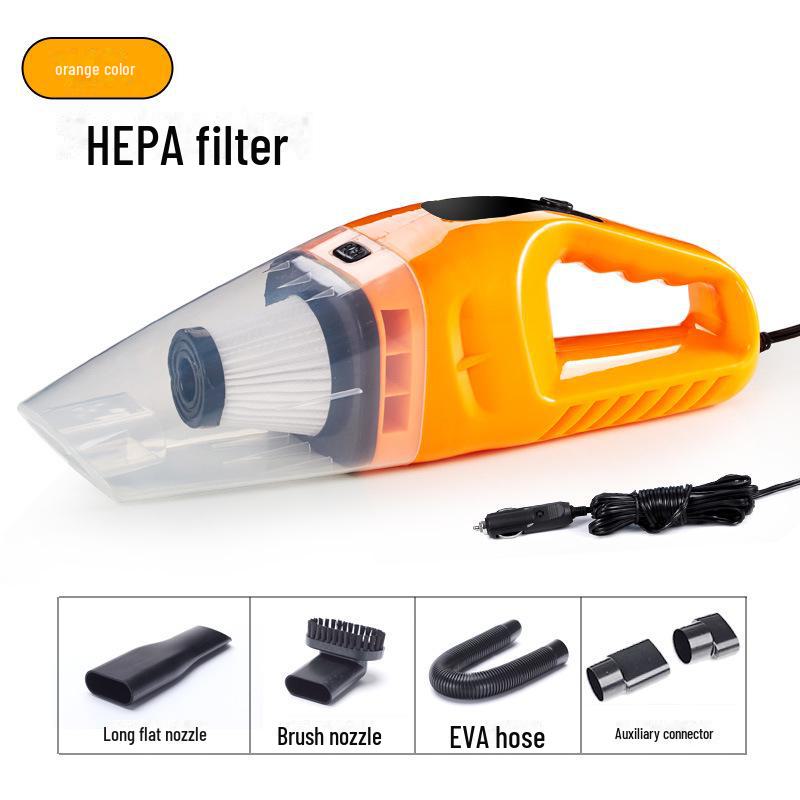 Автомобильный пылесос высокой мощности 120 Вт: Ручной пылесос двойного назначения для влажной и сухой уборки с мощным всасыванием
