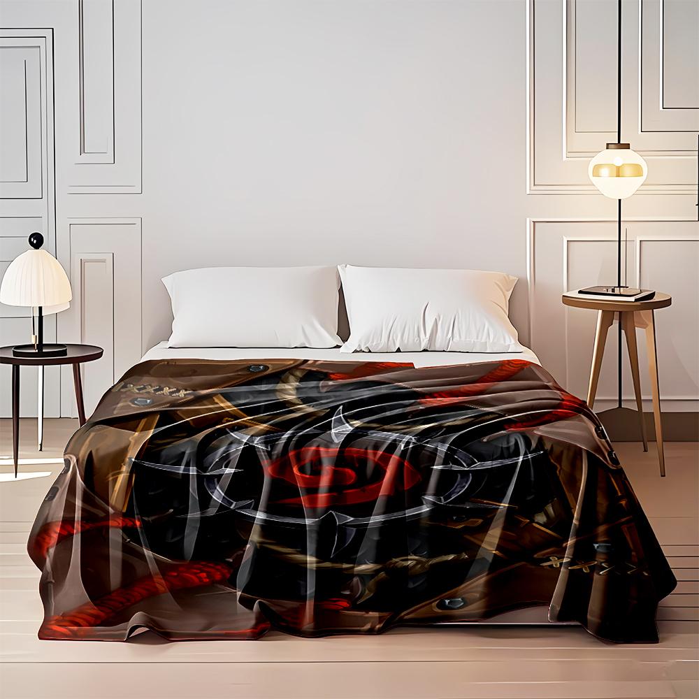 Fiery Spiral Emblem with Rustic Design Blanket Flannel blanket for bedroom, living room, sofa, and nap sofas.