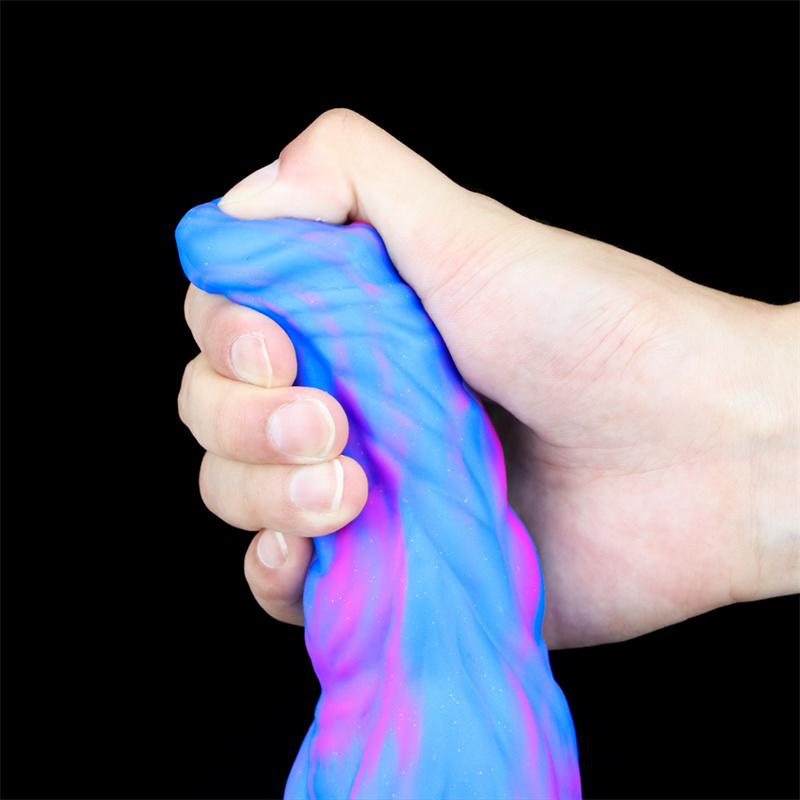 Color Silicone Dildo Liquid Multi-layer Color Transparent Crystal Simulation Penis Adult Products