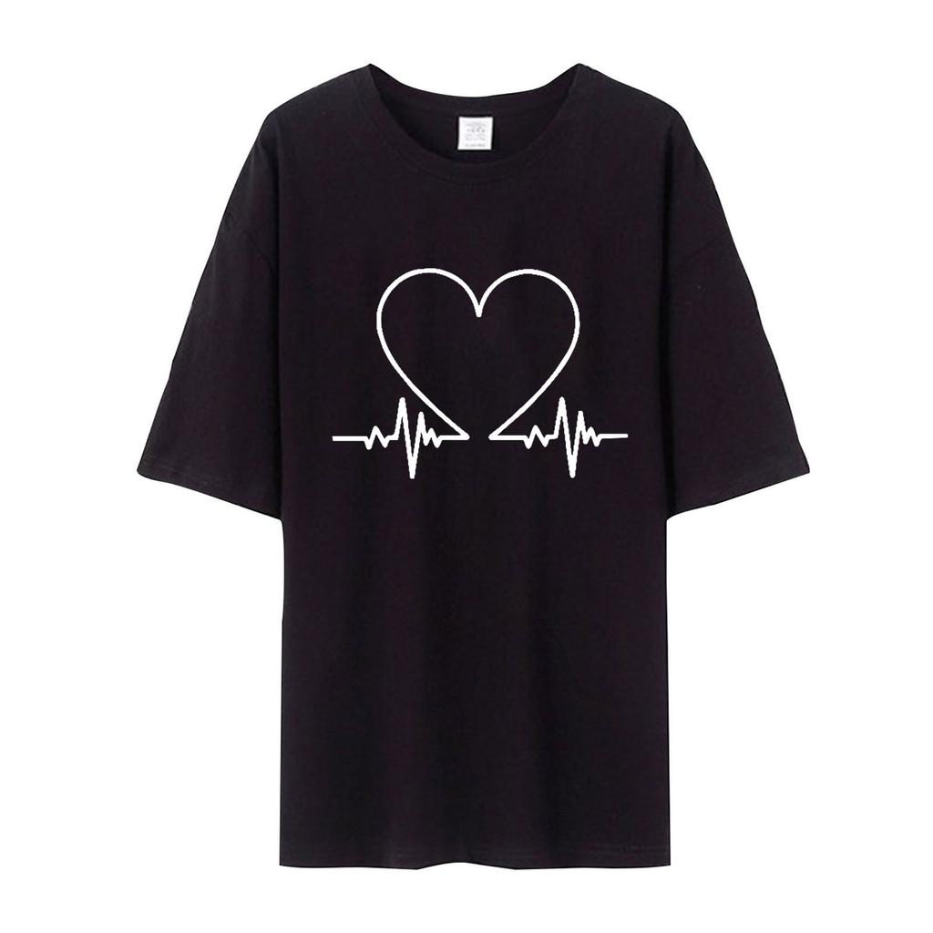 Женские топы с короткими рукавами и круглым вырезом с принтом, футболки для пар для него и нее, одинаковые рубашки для пар