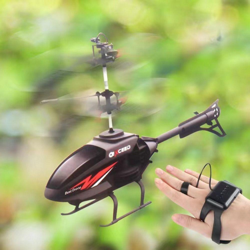 Flying Helicopter Induction Helicopter Watch Wrist Mini RC Plane  Children Gift
