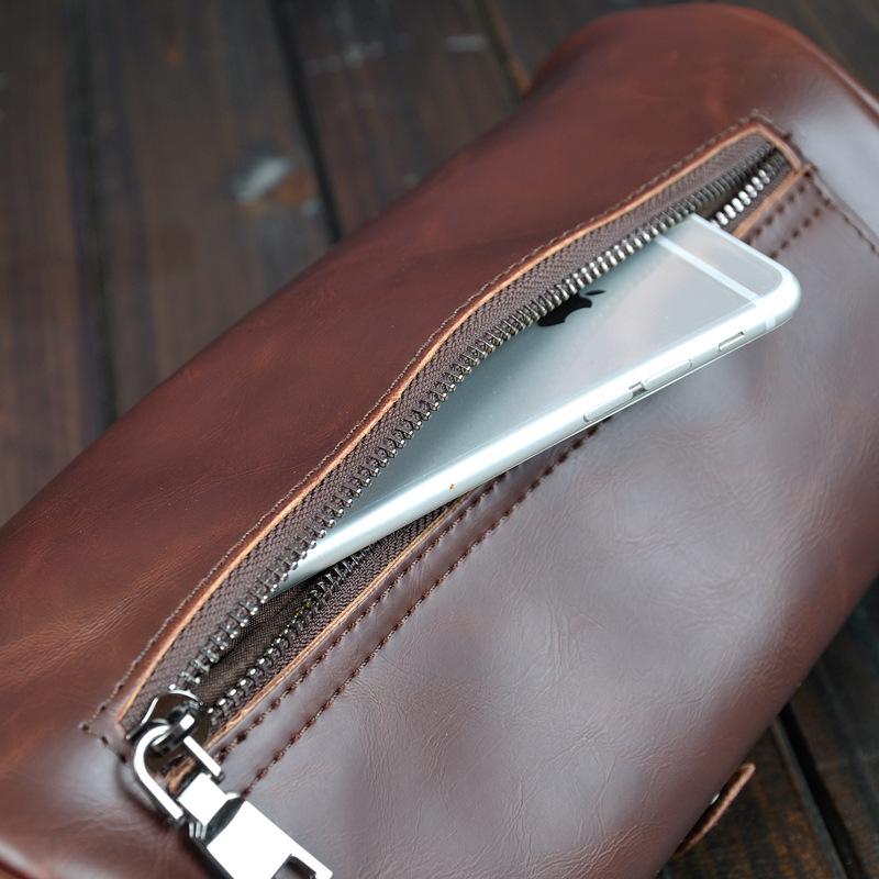 Модная маленькая сумка Ретро мужская сумка через плечо Модная сумка-цилиндр