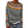 New Women's Color-Block Round Neck Loose Fashion Sweater