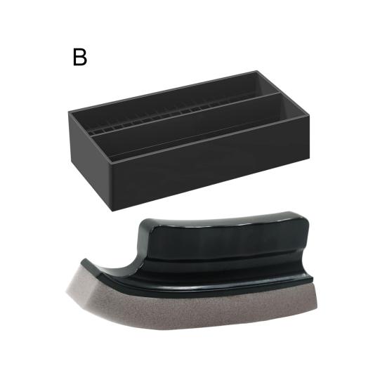 Щетка для чистки бороды с эргономичной ручкой, портативная мужская губка для стрижки бороды, настольный очиститель для бороды, инструменты