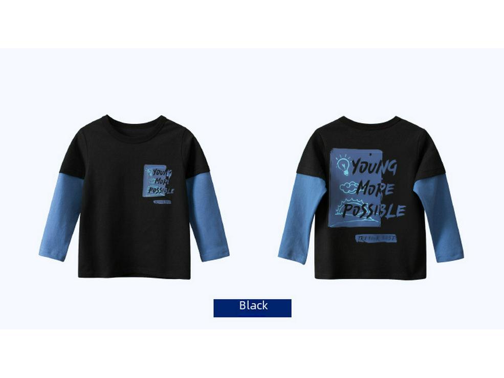 Футболка с длинными рукавами для мальчиков 27kids 2024 осень в корейском стиле