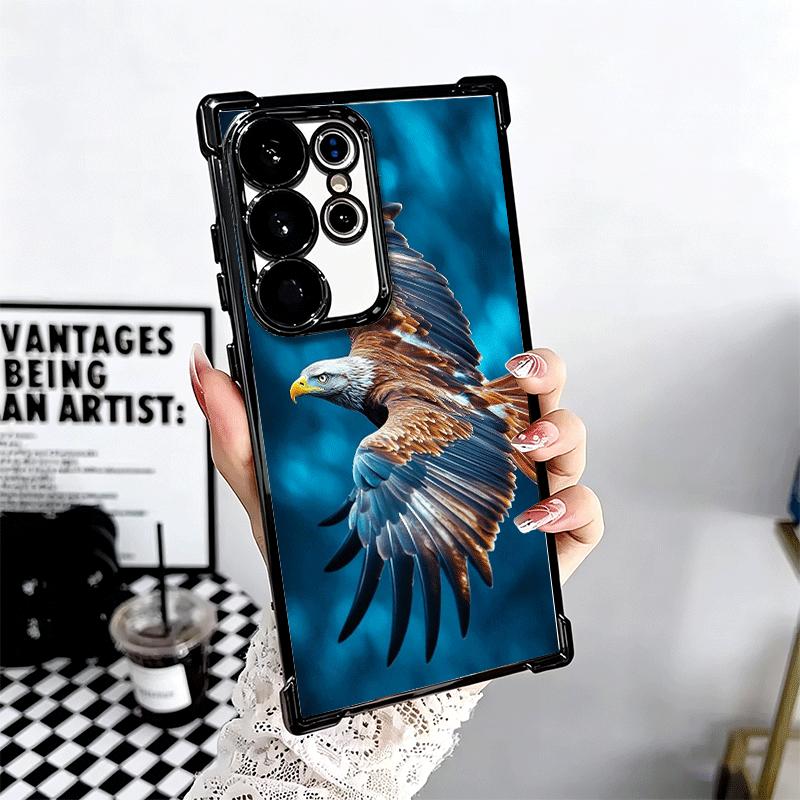 Крутой чехол для телефона с покрытием 'Белоголовый орёл' для Samsung Galaxy S24 S25 FE S26 Edge S23 Ultra S22 S21 Plus S20 Противоударный с подушкой безопасности