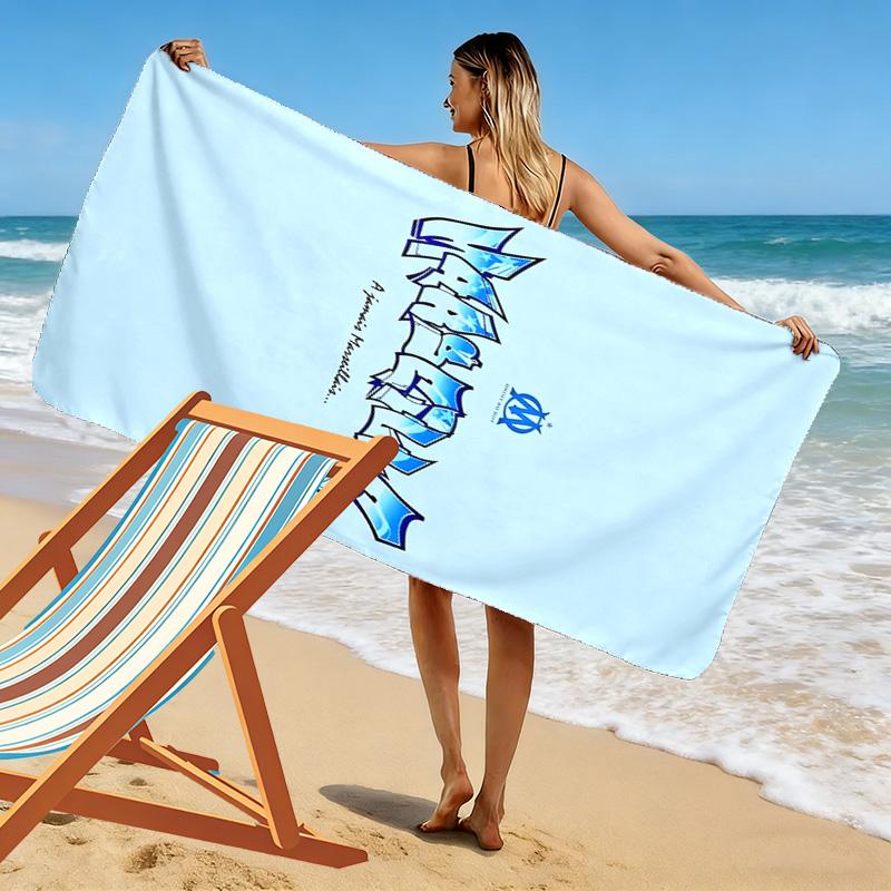 Olympique de Marseille Print Beach Towel, Large Soft Quick Dry Towel for Beach Camping Swimming