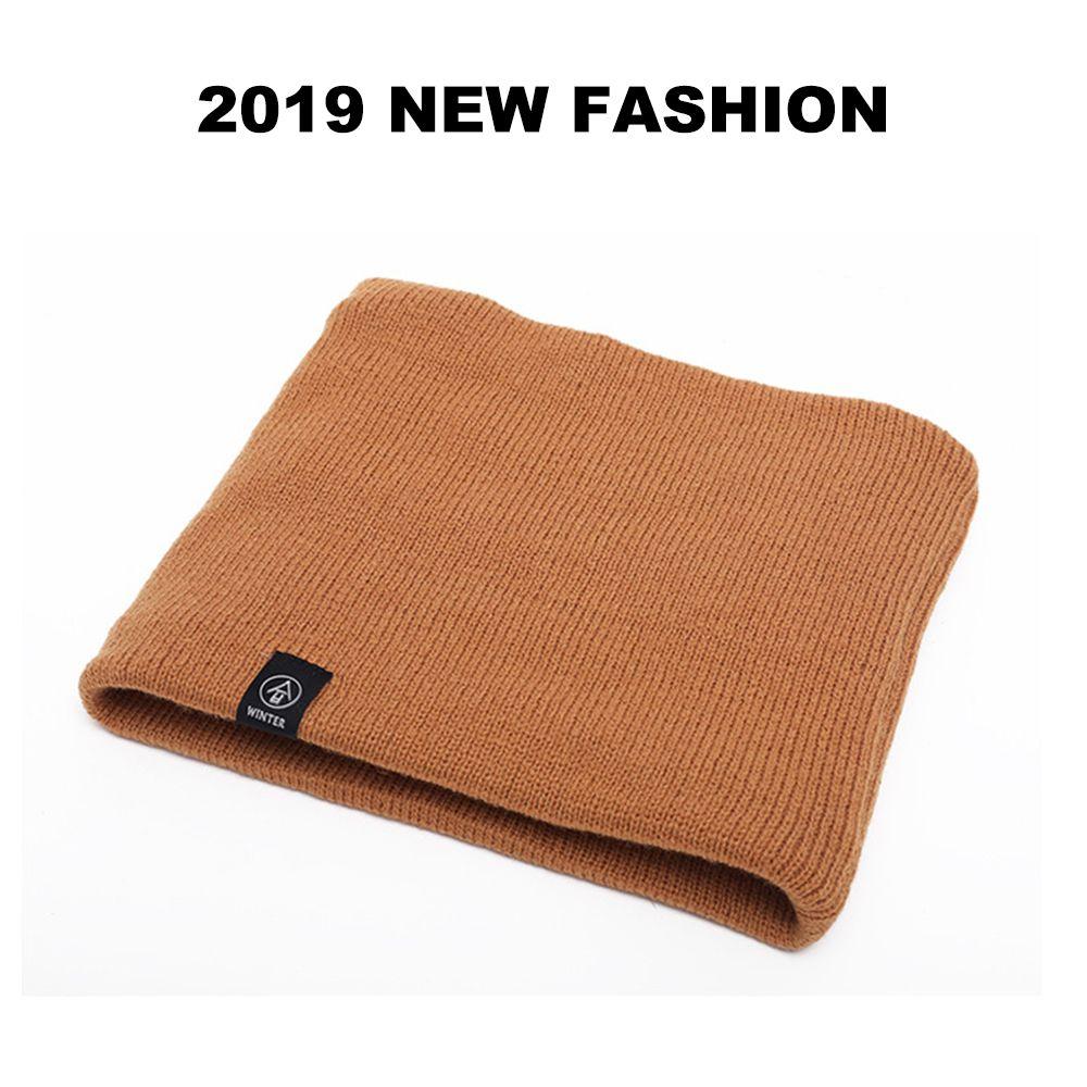 Thick Collar Scarf Fleece Lined Knitted Scarf Circle Loop Scarves Winter Neck Gaiter Neck Warmer