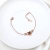 Cute Romantic Angel Wings Heart Bracelets for Women Elegant Rose Gold Stainless Steel Link Chain Birthday Party Gift Jewelry