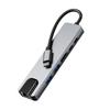 Адаптер-хаб 6 в 1 TYPE-C на HDMI+USB3.0+2.0+RJ45 100M+PD+Интерфейс передачи данных