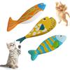 Игрушка для кошки Рыба из океана Тканевая Разноцветная Сайда Кошачья жевательная игрушка Мягкая набивная рыба Кикер для котят Игрушка для прорезывания зубов для комнатных кошек Снятие скуки