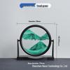 3D Dynamic Sand Art Ornament for Living Room - Round Flowing Sand Painting Home Craft Birthday Gift