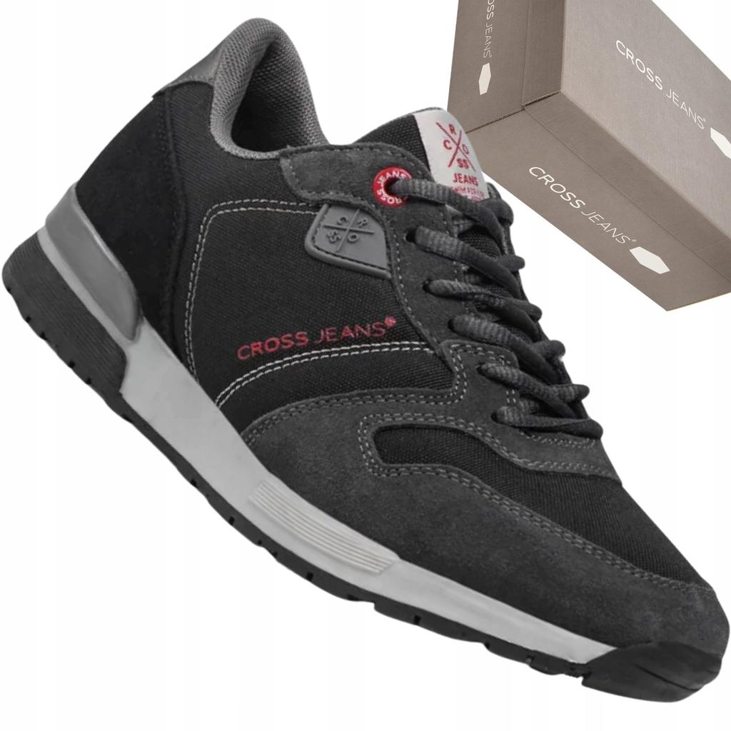 Cross Jeans JJ1R4019C men's sneakers black leather casual comfortable shoes