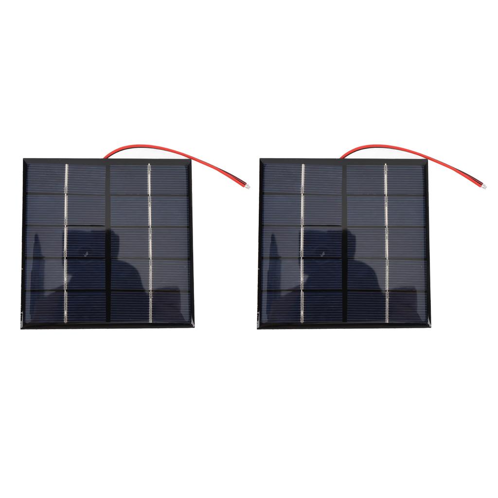 2PCS 1.2W 5V Small Solar Panel DIY Polysilicon with Electronic Wire for Phone Tablet Camera