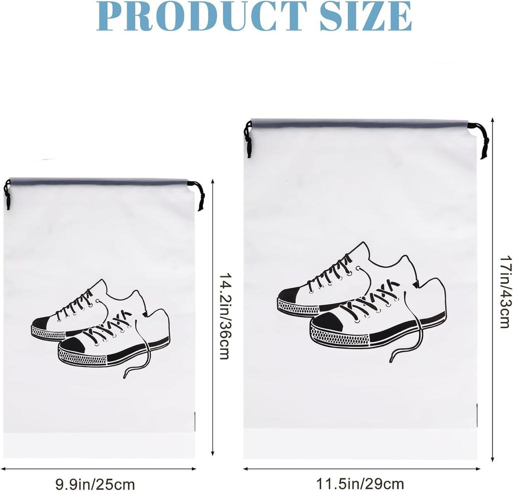 Waterproof Shoes Bag for Travel Portable Shoe Suitcase Storage Bag Organize EVA Tote Transparent Drawstring Bag Dustproof Covers