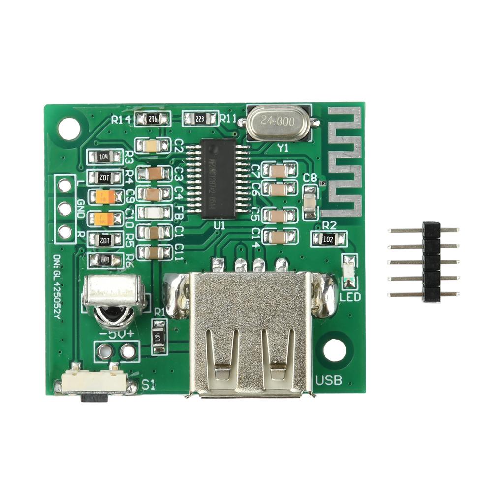 DC 3.3-5V Bluetooth 5.4 audio receiver module 2.0 dual-channel stereo lossless decoder board USB interface with remote control