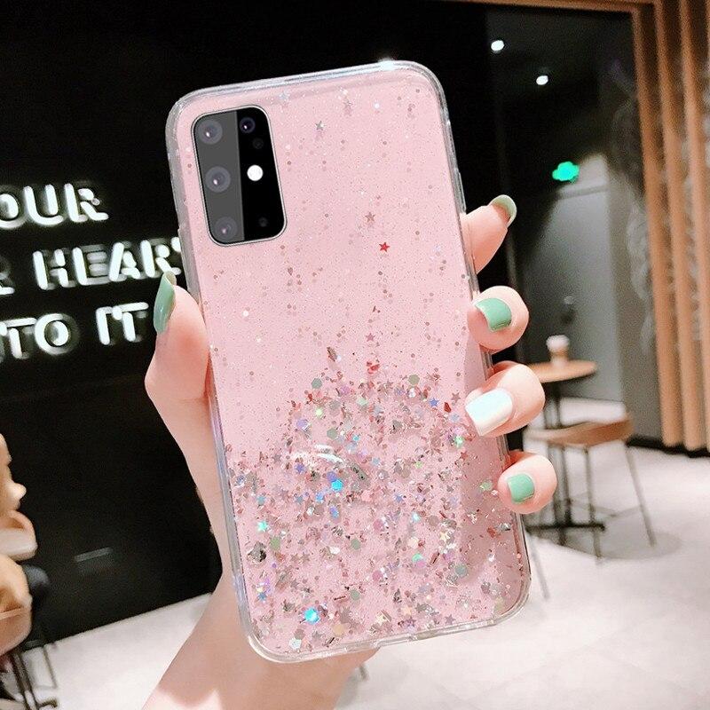 Fashion Bling Case For Samsung Galaxy S25 S24 FE S23 S22 S21 Ultra A56 A36 A26 A55 A35 A54 A34 A24 A55 A35 A15 A05 A53 A13 A51 Glitter Silicone Cover