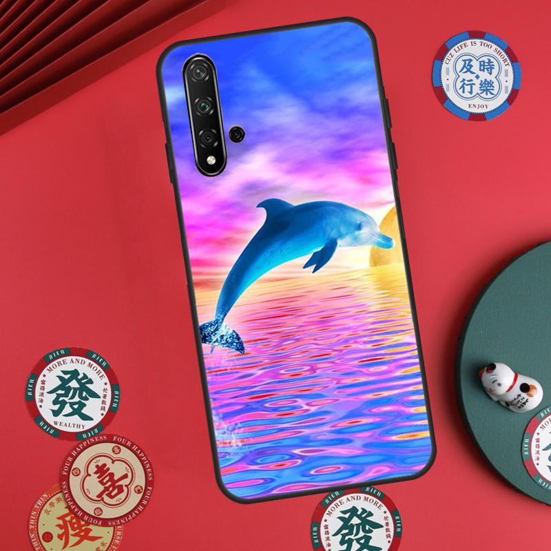 Чехол 'Морской дельфин' для Huawei Nova Y73 Y72 Y61 Y91 Y90 Y70 Y60 12s 12i 11i 8i 9 10 SE P60 Pro P30 P40 Lite