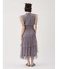 Half Sleeve Lame Tulle Dress RWFO251081 GRY [FurFur] Women's
