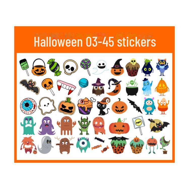 Детские наклейки-татуировки с героями мультфильмов на Хэллоуин — милые тыквы, привидения, черепа, водонепроницаемые и прочные