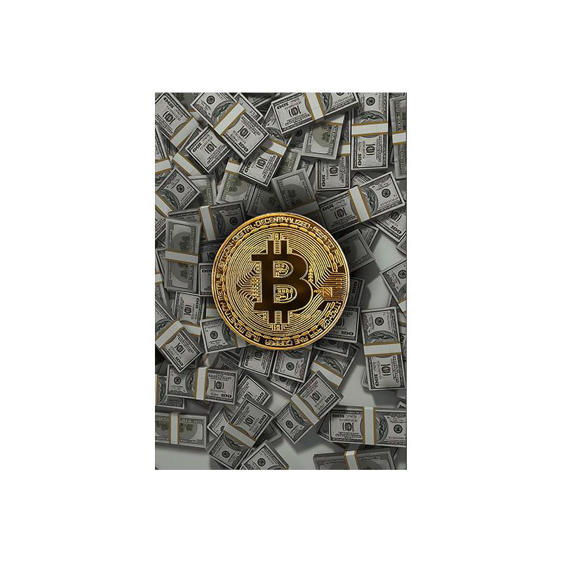 Абстрактная биткойн-стрит граффити холст картина красочный неоновый эффект биткойн-плакат с принтом вдохновляющий настенный художественный декор комнаты