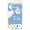 Boy Plastic Stork Baby Shower Tablecloth