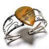 Sonora Sunrise Gemstone 925 Посеребренный браслет-манжета ручной работы