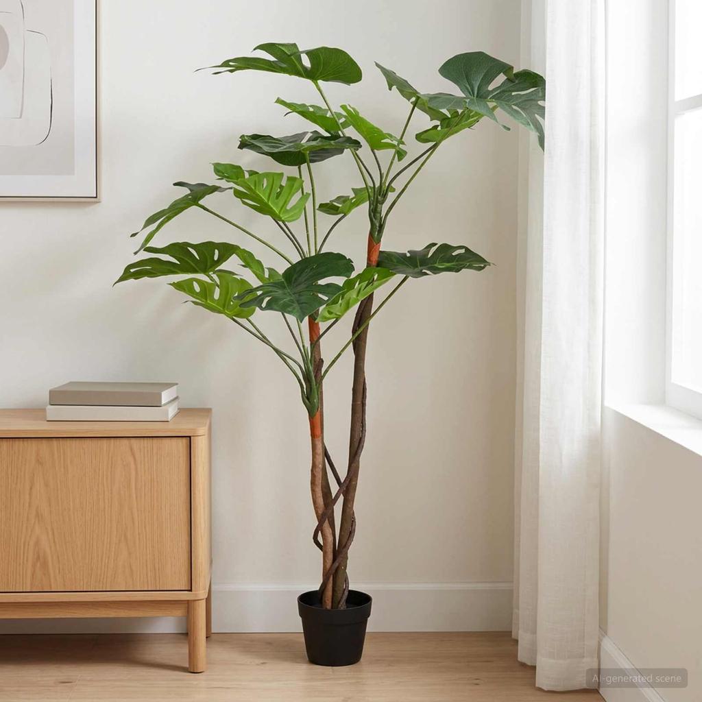 Artificial Monstera Plant Green 70 x 16 x 130 cm