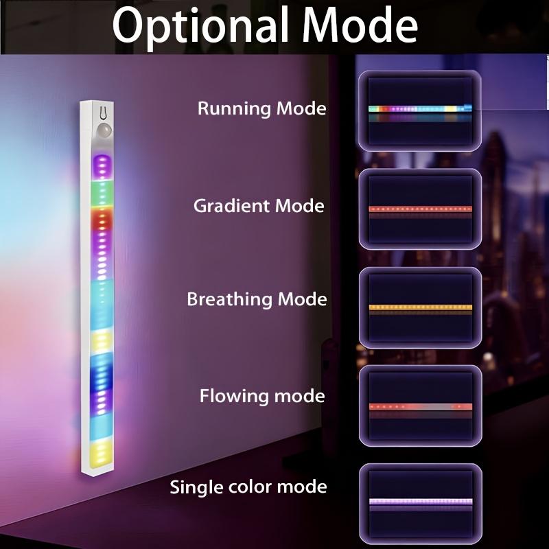 RGB Rainbow Under Cabinet Light Motion Sensor Wireless LED Wardrobe Night Lamp Magnetic Ambience Lighting Bar