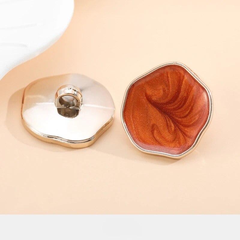 10 шт. красивые пуговицы с покрытием, квадратные круглые пуговицы, пальто, ветровка, аксессуары для свитера, различные стили, принадлежности для шитья своими руками