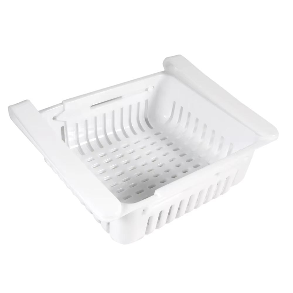 Корзина для хранения в холодильнике, расширяемая пластиковая полка-контейнер, органайзер для холодильника, ящик для экономии места, кухонные принадлежности