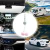 Подвеска для зеркала заднего вида автомобиля со стразами Шарики с кисточками Зеркало заднего вида Подвесные аксессуары Блестящие украшения для салона автомобиля Вид сзади автомобиля