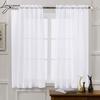 Modern White Tulle Window Curtains For Living Room Linen Short Curtain For Kitchen Bedroom Sheer Voile Drapes Blind Gazebo Decor