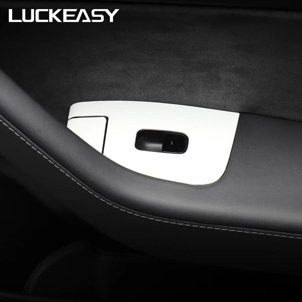 LUCKEASY For Tesla Model 3 Model Y 2017- Auto Interior Accessories Car Door Locks Window Lift Button Protection Patch