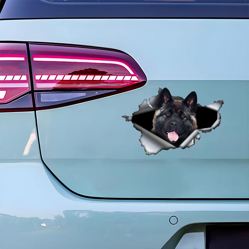 Наклейки на автомобиль Американская Акита, Водонепроницаемые ПВХ наклейки с животными с 3D-эффектом, Защита от царапин и увеличение удовольствия Автозапчасти
