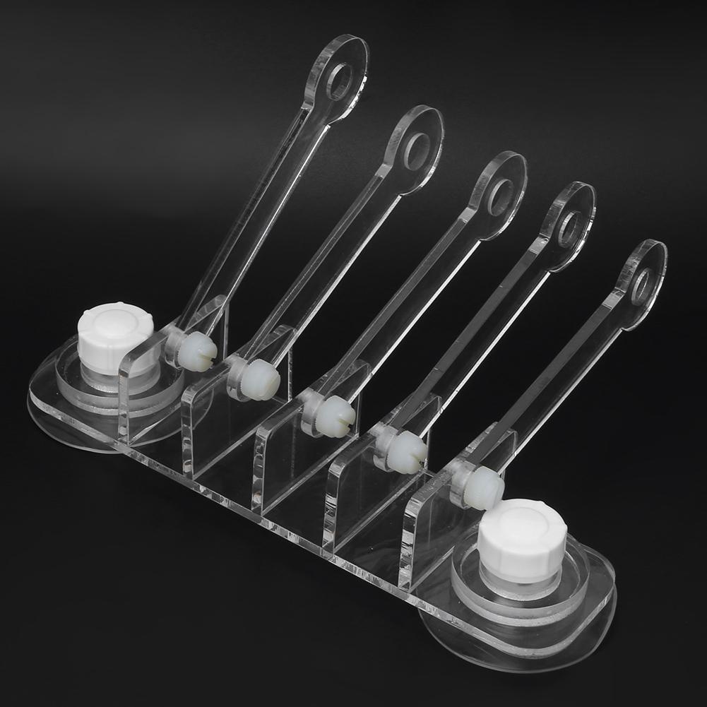 Acrylic Transparent Aquarium Five Claw Life Tree Shape Coral SPS Button 5 Hole Frag Rack Base Fish Accessories