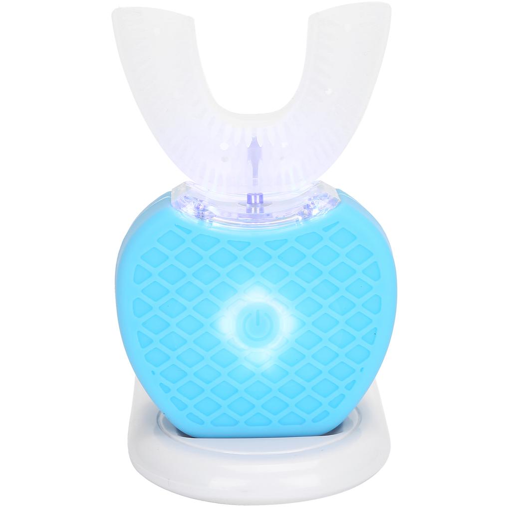 UShape электрическая зубная щетка отбеливающая зубы силиконовая автоматическая массажная зубная щетка для ухода за полостью рта(синий