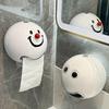 1pc Toilet Toilet Paper Box Wall-Mounted Toilet Creative Tissue Box Punch-Free Toilet Roll Holder Paper Extraction Box Waterproof