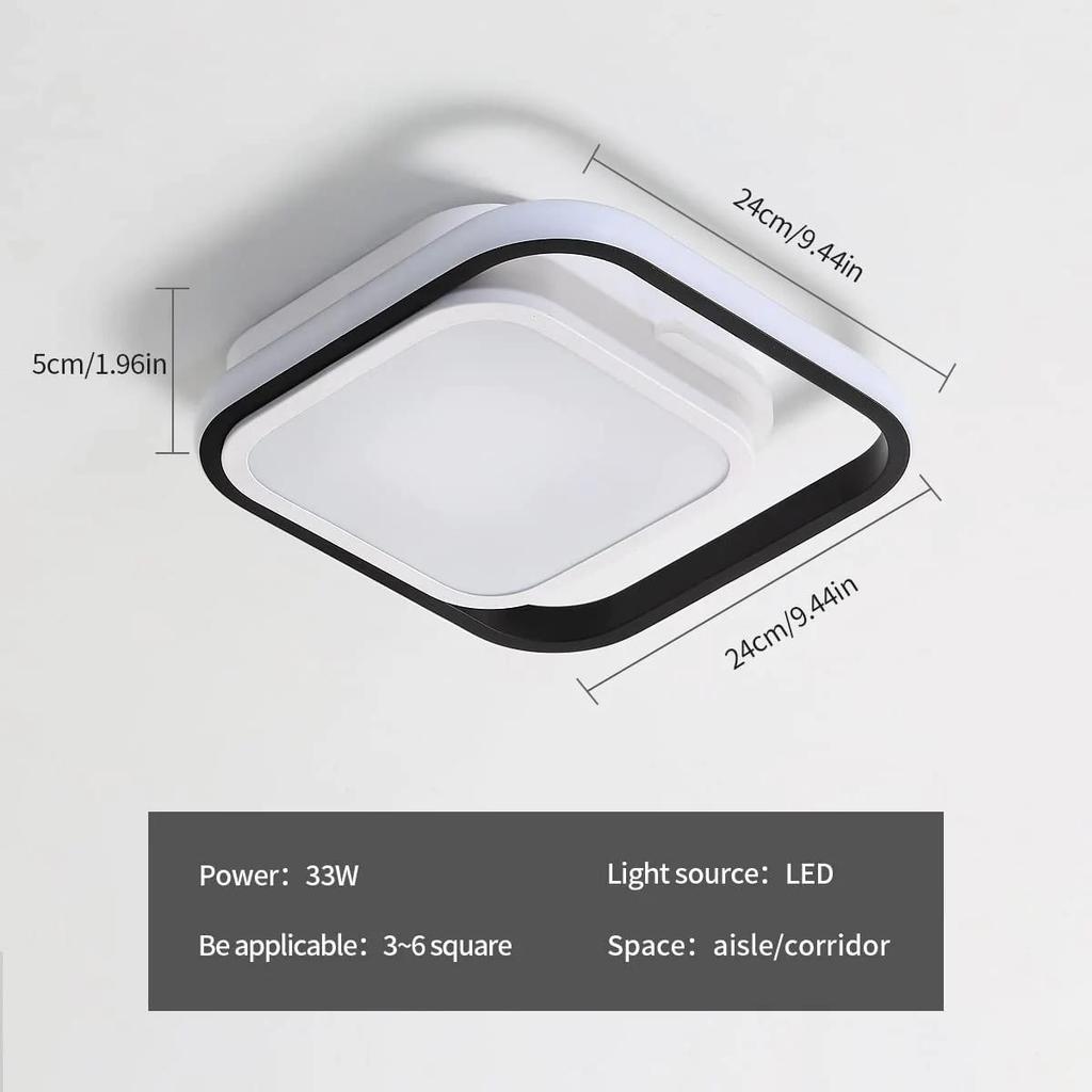 Светодиодный потолочный светильник, квадратный потолочный светильник, современный потолочный светильник, белый акриловый и металлический потолочный светильник для спальни, гостиной, кухни