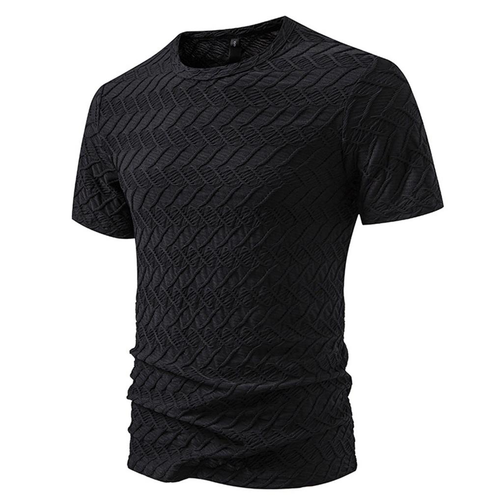 Men's Summer Fashion Round Neck Tops Casual Loose Short Sleeve T-shirt
