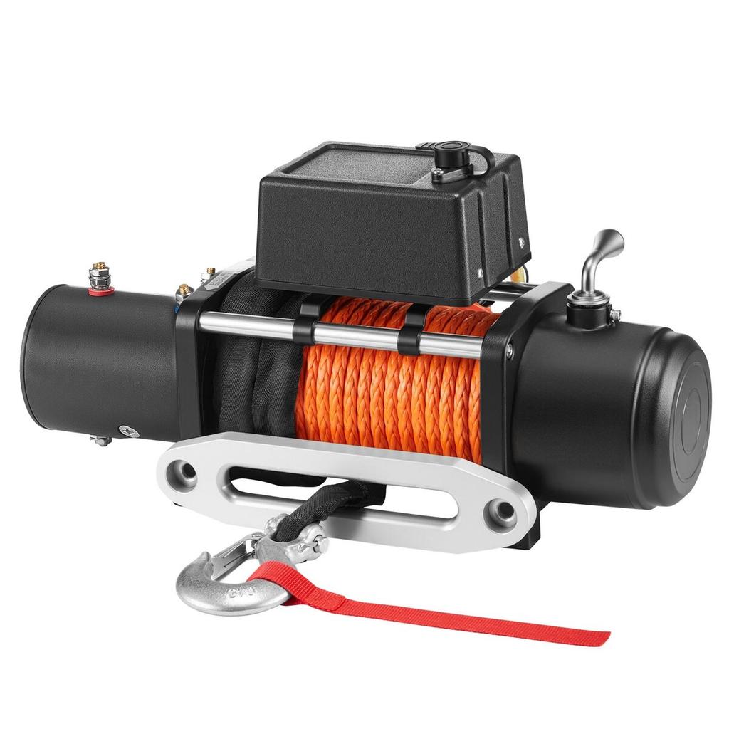 Electric Winch Truck 13,500 lb Synthetic Rope Waterproof Remote Control