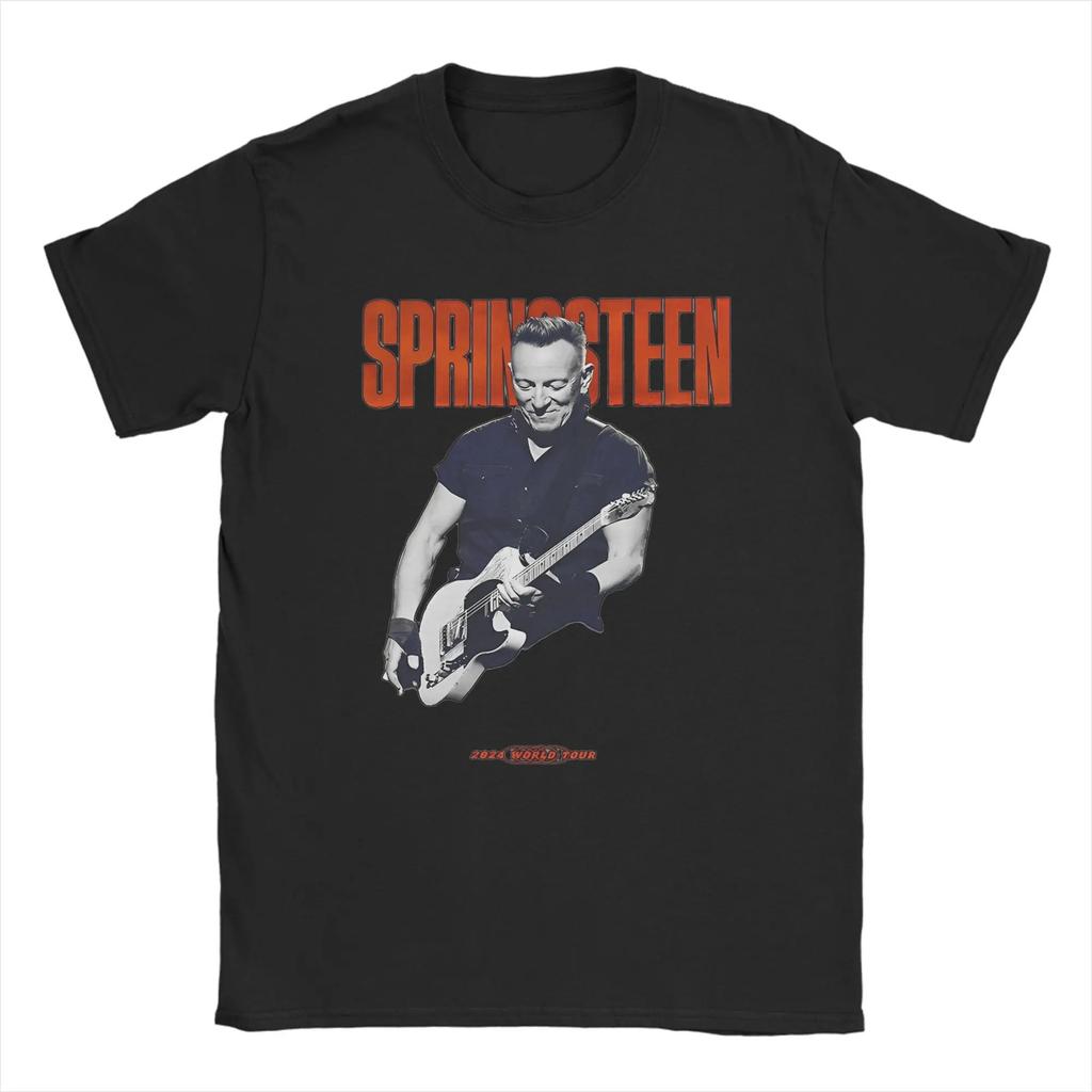 2026 Japan Anime The E Street Band Bruce Springsteen Graphic Print T-Shirt Women Men Streetwear Style Oversized Cotton Summer New Tee Short Sleeve Top