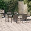 VidaXL Garden Dining Set and Cushions 7 Pcs Black and Grey Rattan, Dining Set, Dining Set 3185141
