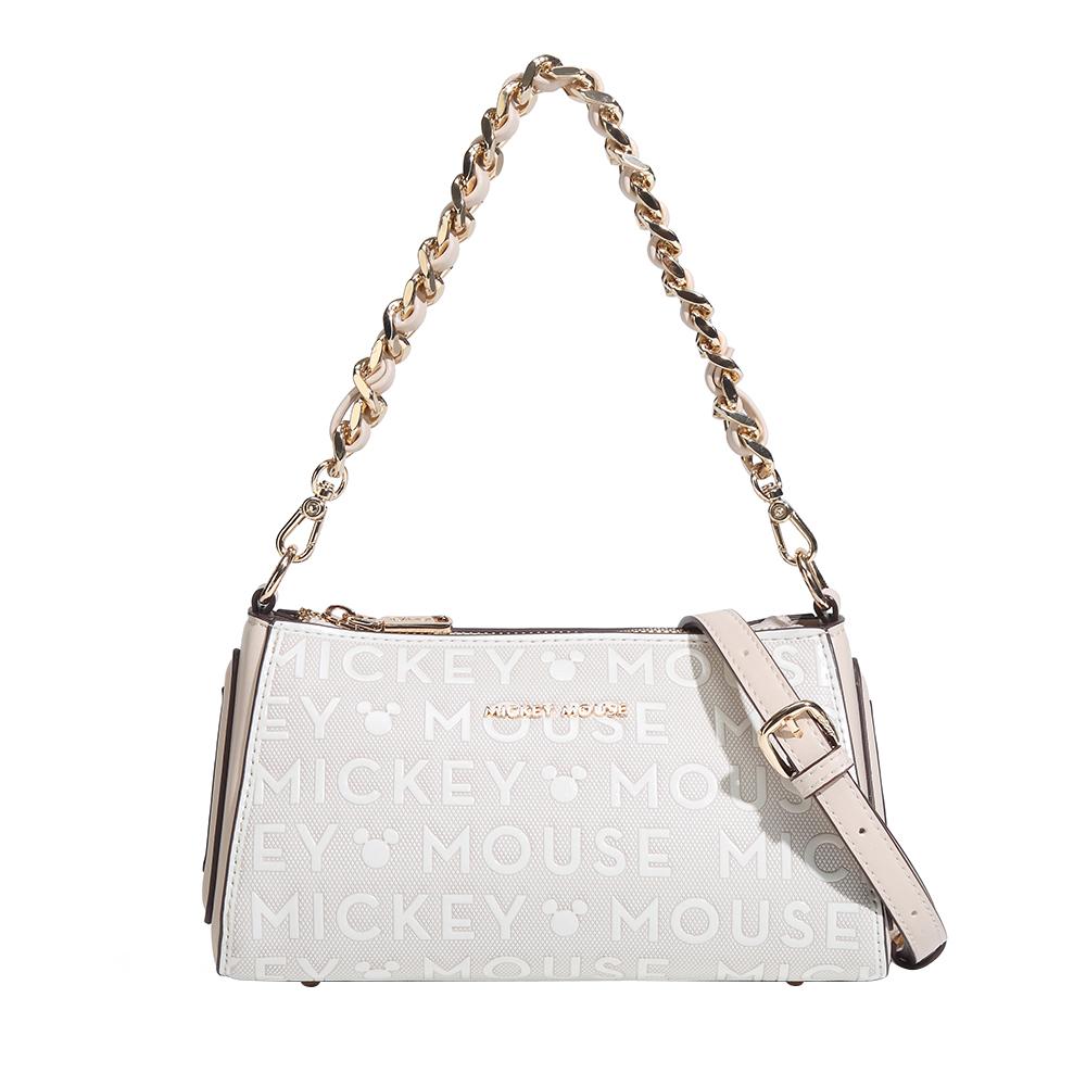 New Disney Mickey Series PU Crossbody Bag, Shoulder Bag, Portable Shoulder Bag Regular Women's Pink White BMK-71669P