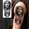 1 лист Временные татуировки Иисус молится с терновым венком для мужчин, женщин, взрослых, водостойкие, долговечные, 3D, временные наклейки-татуировки
