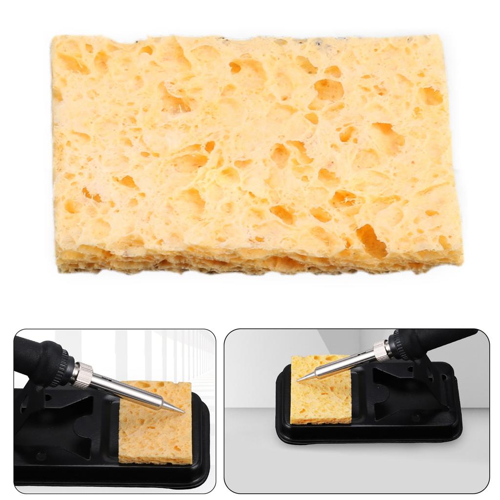 5 шт. губка для чистки головки электрического паяльника, высокая термостойкость, удаление олова, вспомогательный инструмент для сварки