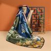 90x90cm 100% Mulberry Silk Scarf Shawl Women Vintage Luxury Accessory Spring Summer Lightweight Sun Protection Neck Scarf Belt Wrap